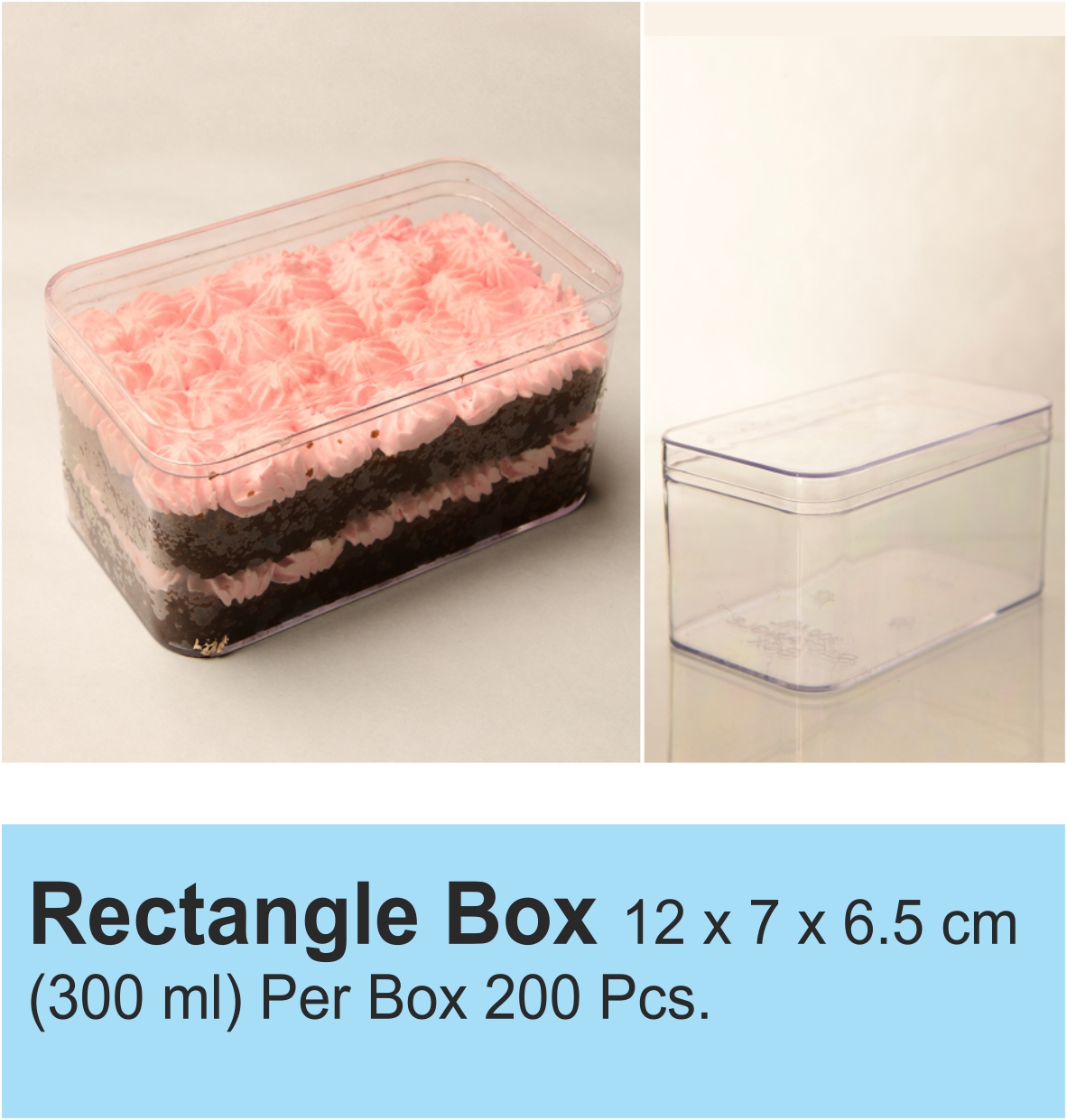 Rectangle Box 12 x 7 x 6.5 cm Per Box 200 Pcs.