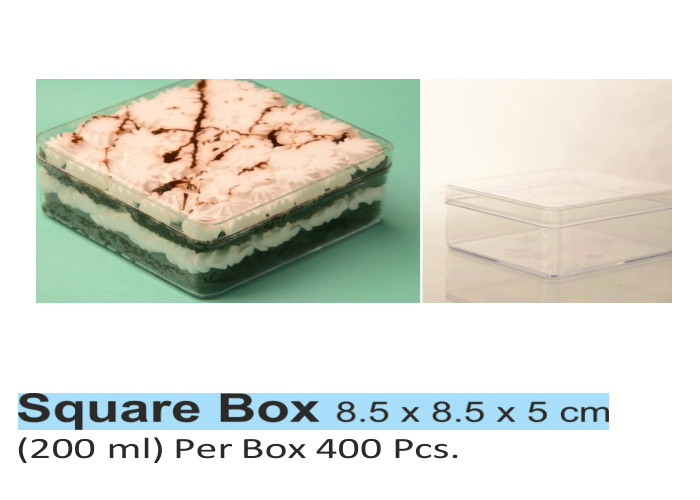 Square Box 8.5 x 8.5 x 5 cm Per Box 400 Pcs.
